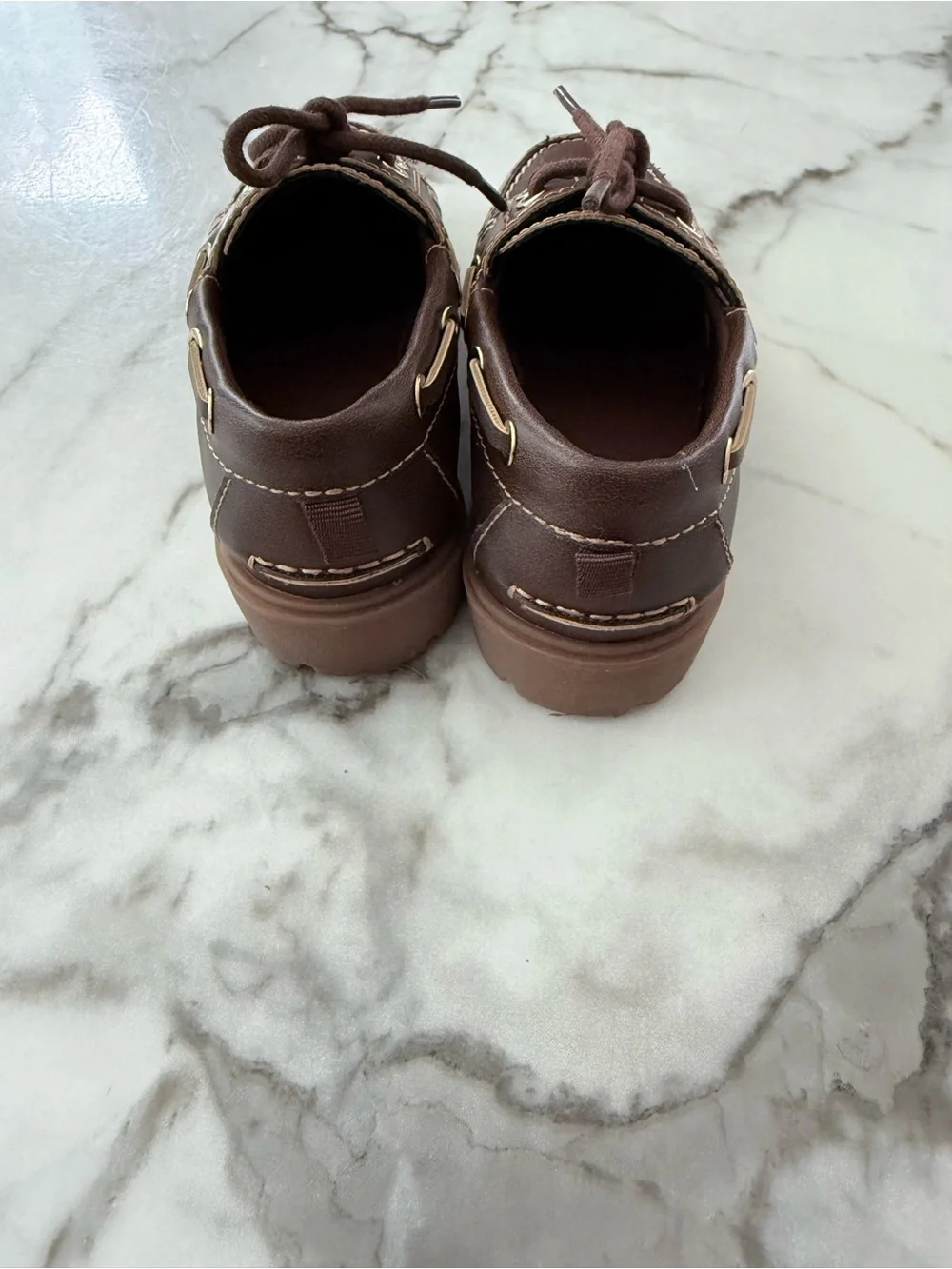 H&M Brown Kids Boat Shoes with Contrast Stitching
